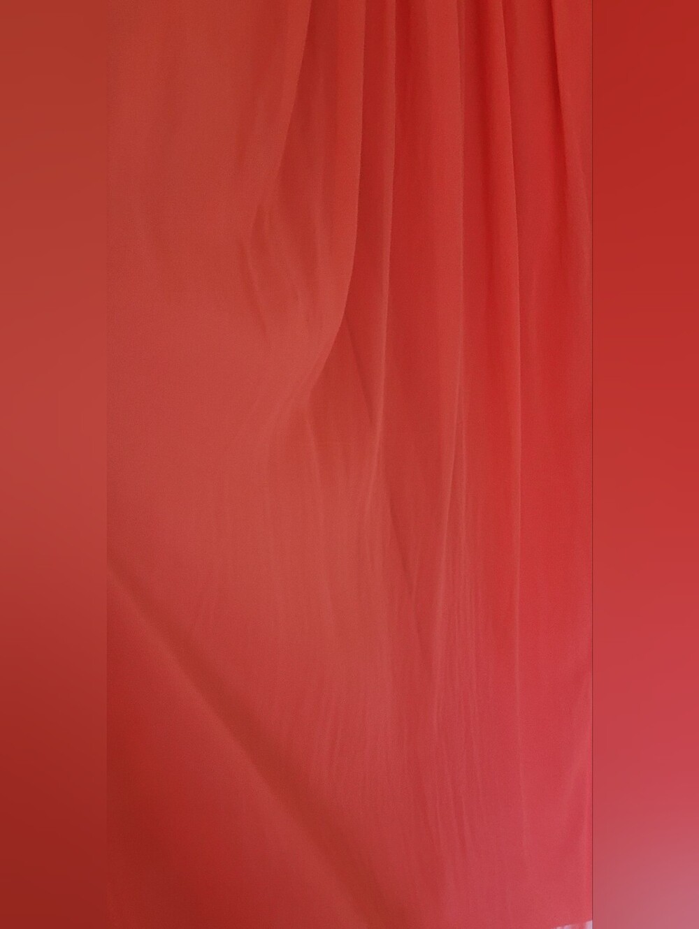 BCBG Max Azria Coral Chiffon Ruched Maxi Gown - Picture 7 of 15